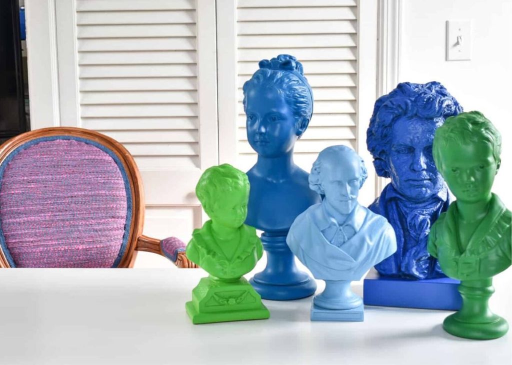 Whimsical DIY Spray Paint Projects - Busts